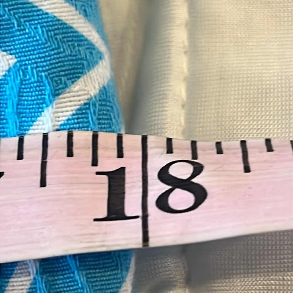 Trina Turk Cotton Mini Skirt Size 2 Turquoise Geometric Print Pockets - Picture 12 of 13